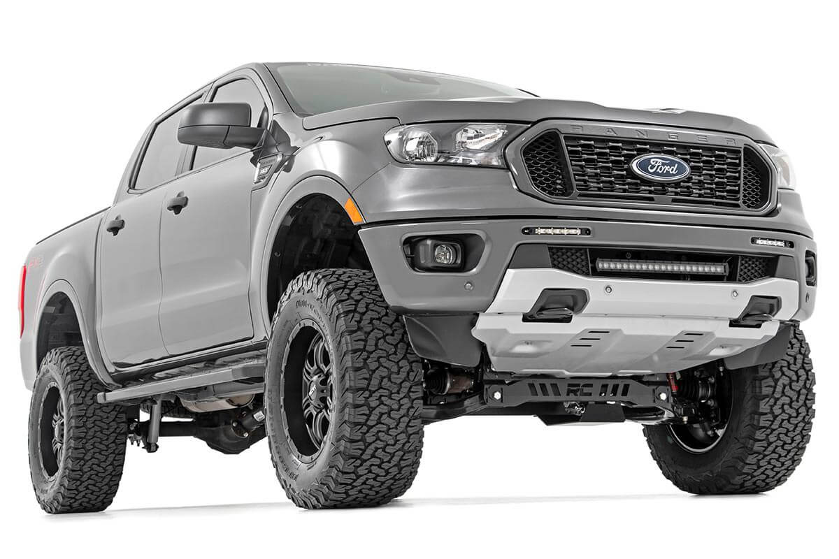 Rough Country (70814) LED Light Kit | Bumper Mount | 20" Chrome Single Row | Ford Ranger (19-23)