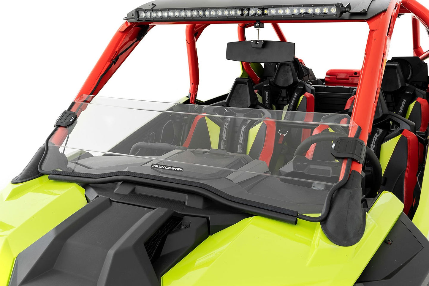 Rough Country (98102011A) Half Windshield | Scratch Resistant | Polaris RZR Pro/Turbo R