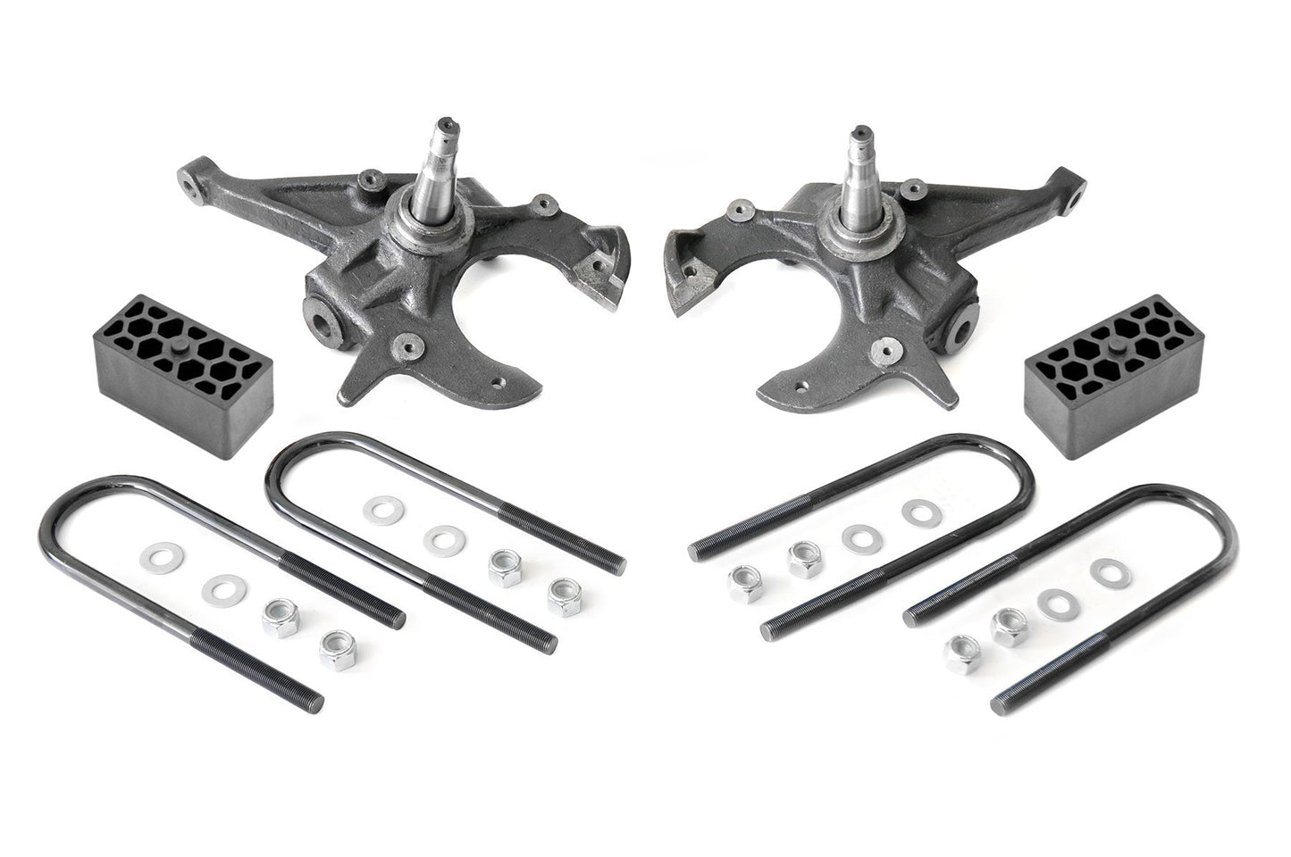Rough Country (724) Lowering Kit | 2 Inch FR | 2.5 Inch RR | Chevy/GMC S10 Blazer/S10 Truck/S15 Jimmy (82-03)