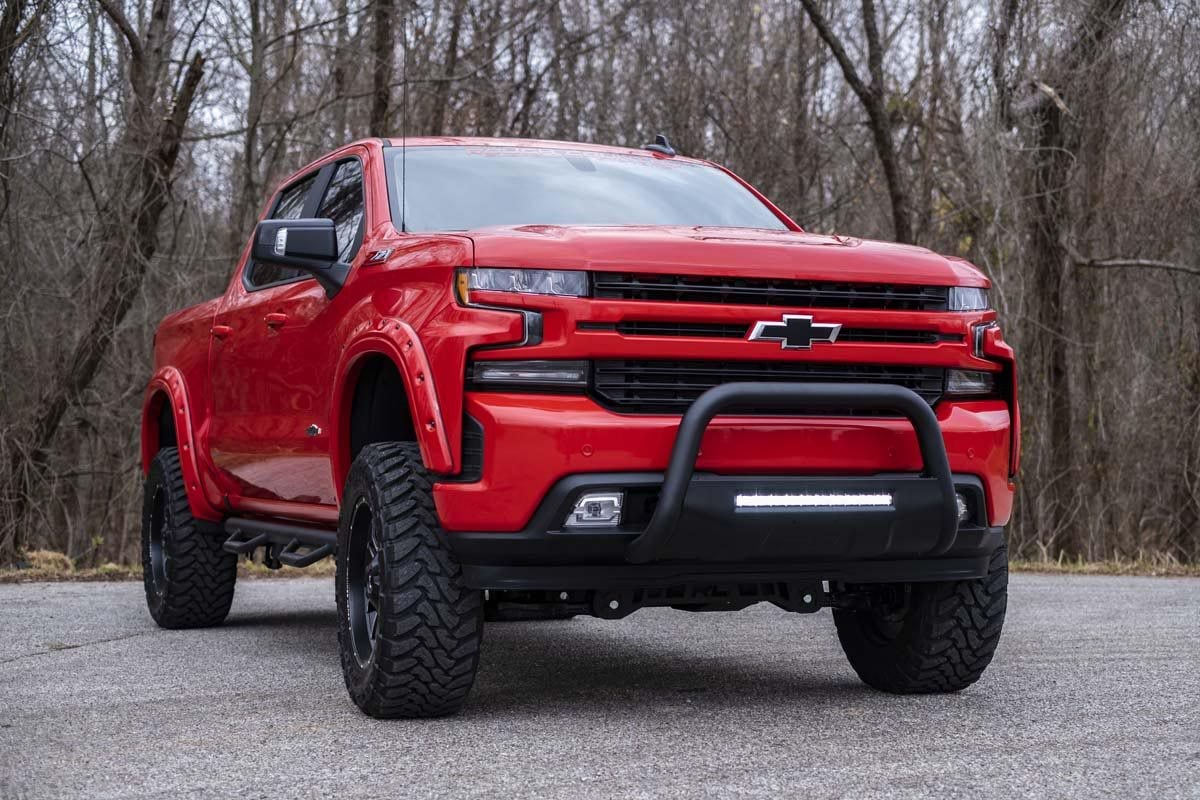 Rough Country (B-C4072) Black LED Bull Bar | Chevy Silverado 1500 2WD/4WD (2019-2022)