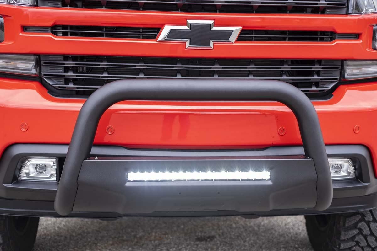 Rough Country (B-C4072) Black LED Bull Bar | Chevy Silverado 1500 2WD/4WD (2019-2022)