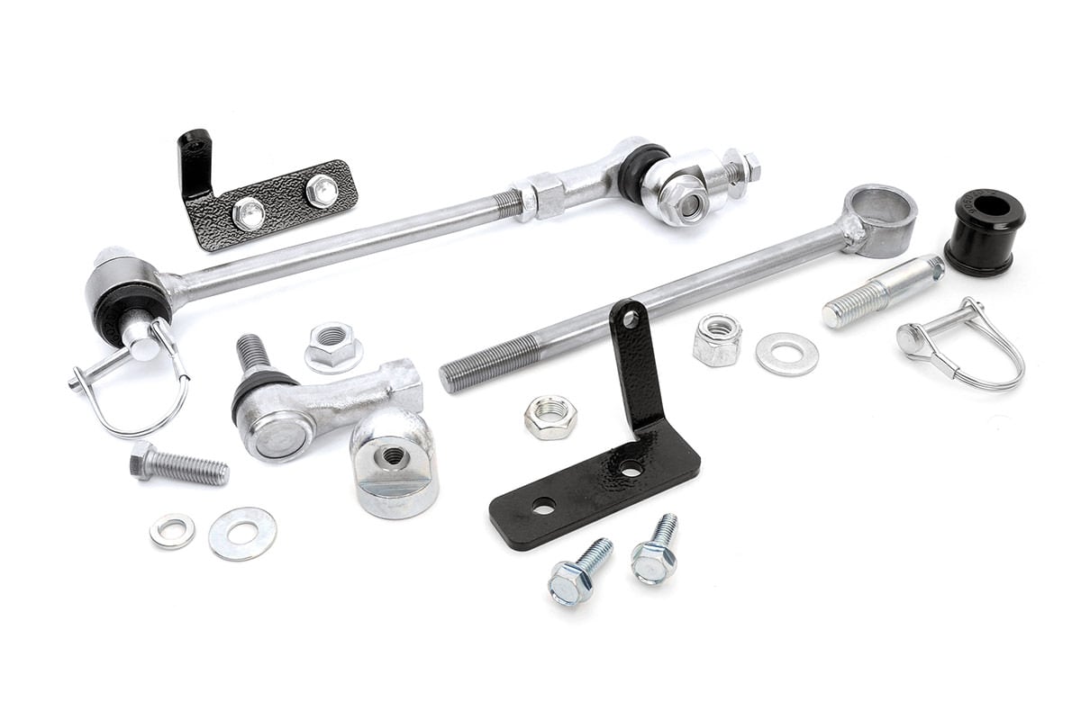 Rough Country (1128) Quick Disco Sway Links | 3.5-6.5 Inch Lift | Jeep Cherokee XJ (84-01)/Comanche MJ (86-92)