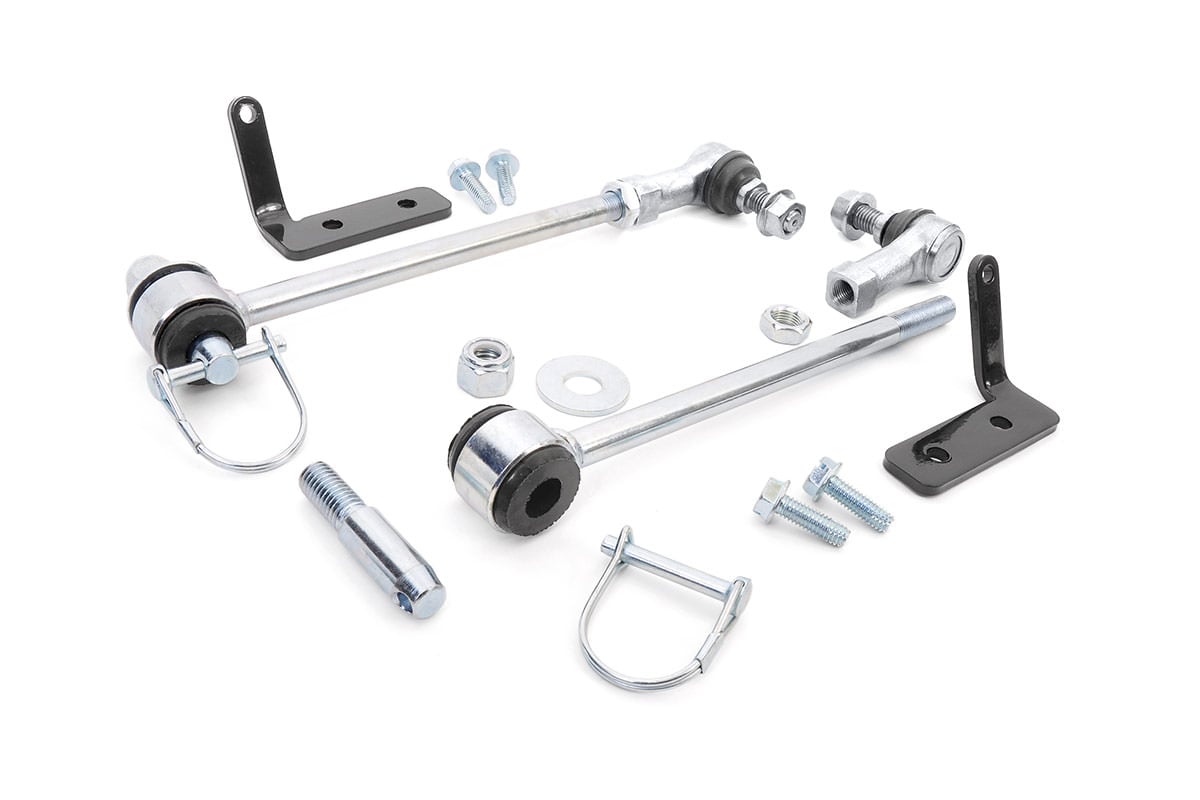 Rough Country (1146) Quick Disconnect Sway Links | 3.5-6 Inch Lift | Jeep Gladiator JT/Wrangler JK & JL