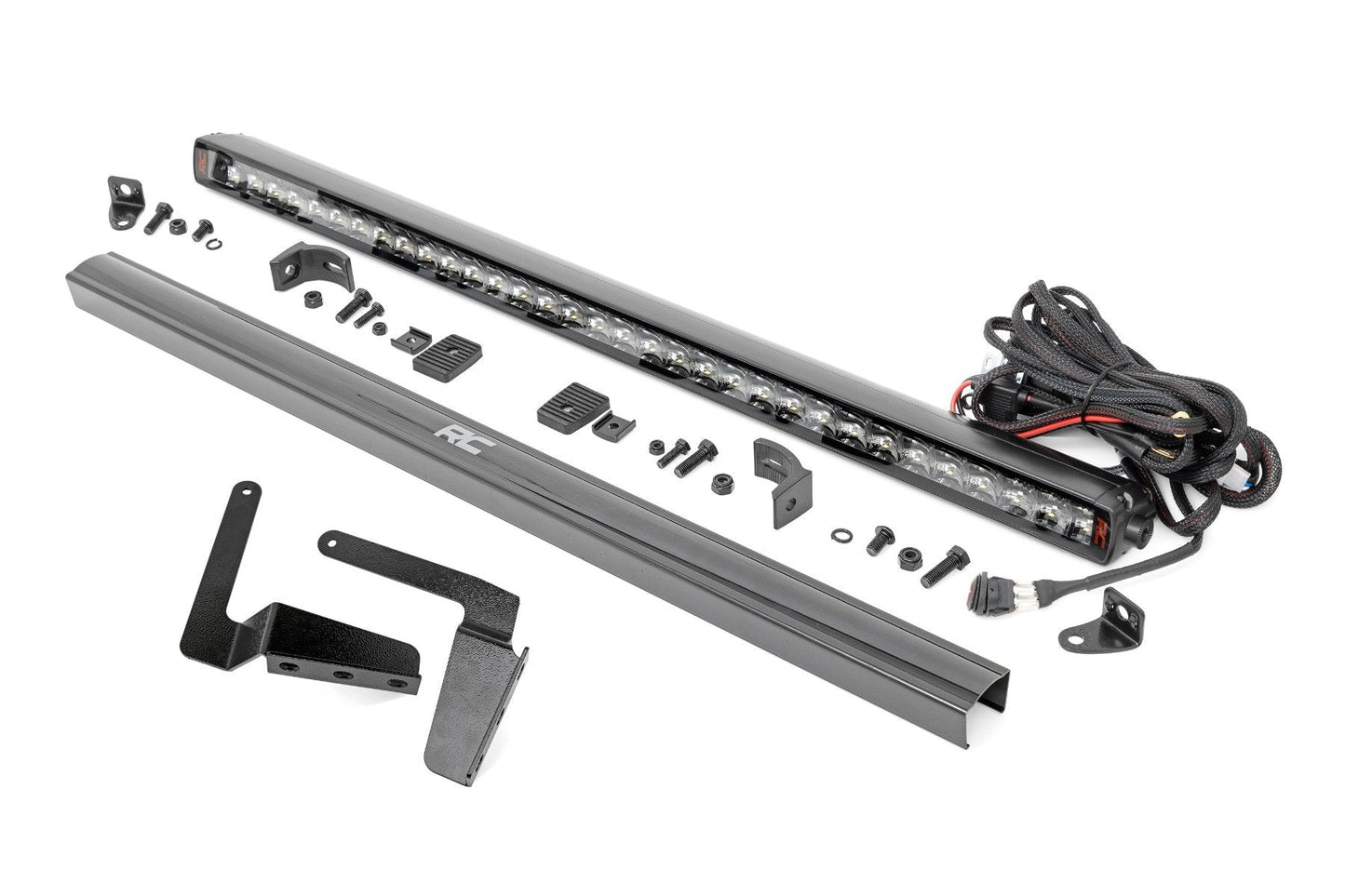 Rough Country (80657) LED Light Kit | Bumper Mount | 30" Spectrum Single Row | Toyota Tundra (14-21)