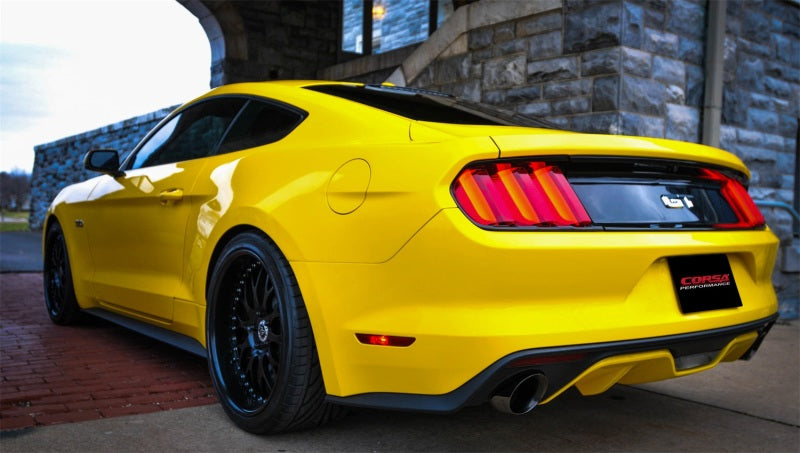 Corsa 2015 Ford Mustang GT Fastback 5.0 3in Xtreme Cat Back Exhaust w/ Dual Black 4.5in Tips