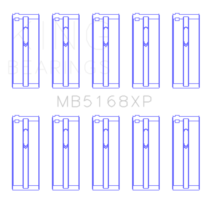 King Honda H22 50mm Journal Crankshaft Main Bearing Set (Size STDX)