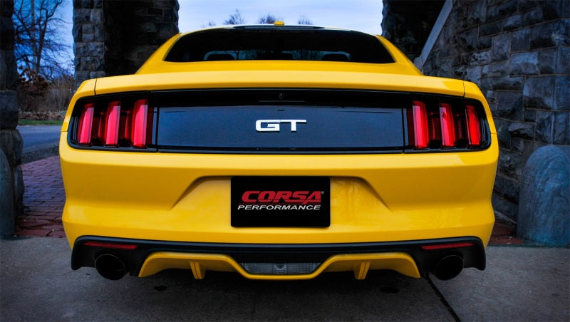 Corsa 2015 Ford Mustang GT Fastback 5.0 3in Xtreme Cat Back Exhaust w/ Dual Black 4.5in Tips