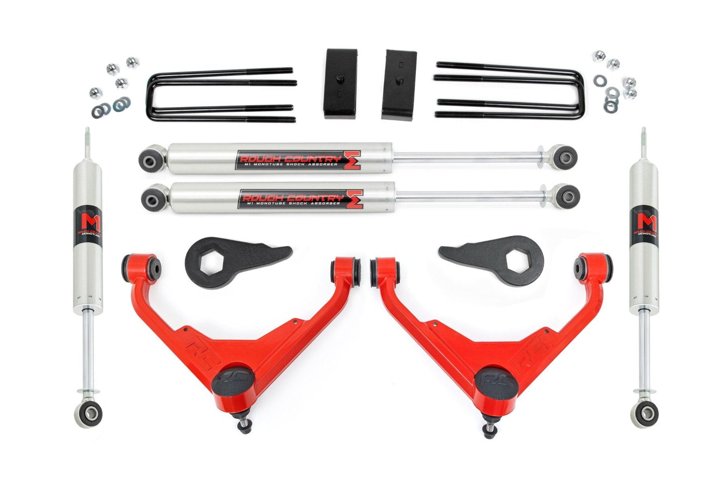 Rough Country (85941RED) 3 Inch Lift Kit | FK/FF Code | M1 | Chevy/GMC 2500HD (01-10)