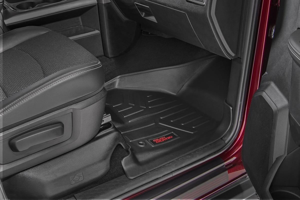 Rough Country (M-31213) Floor Mats | FR & RR | Crew Cab | Ram 1500 2WD/4WD (2012-2018 & Classic)