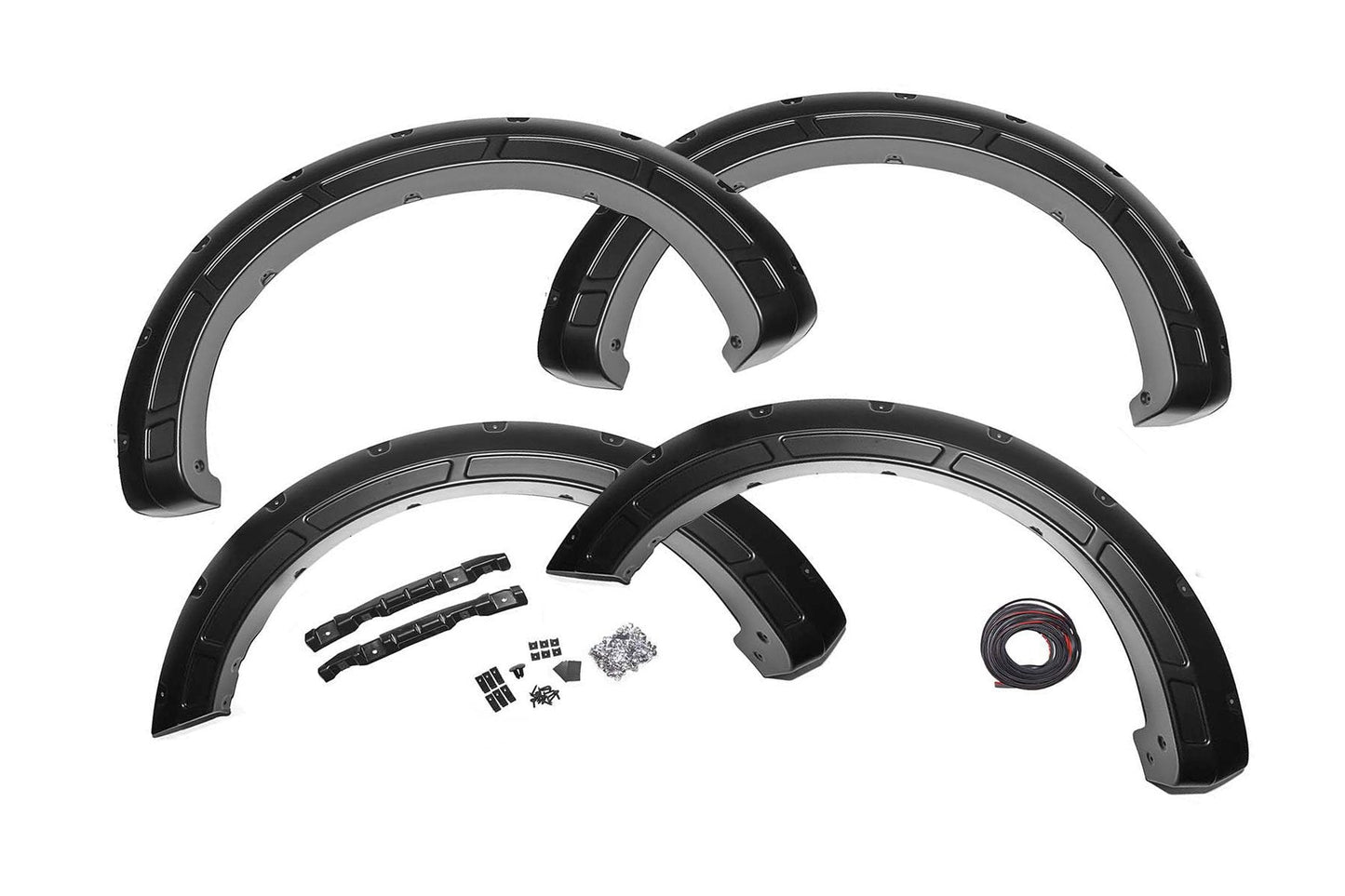 Rough Country (A-F11811-G1) Defender Pocket Fender Flares | G1 Absolute Black | Ford F-150 (15-20)