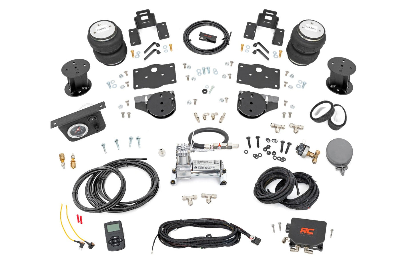 Rough Country (100356WC) Air Spring Kit w/compressor | Wireless Controller | 6 Inch Lift Kit | Ram 1500 4WD (19-23)