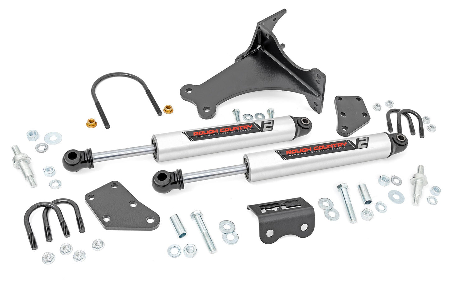 Rough Country (8749270) V2 Steering Stabilizer | Dual | 2-8 Inch Lift | Ford F-250/F-350 Super Duty (05-23)