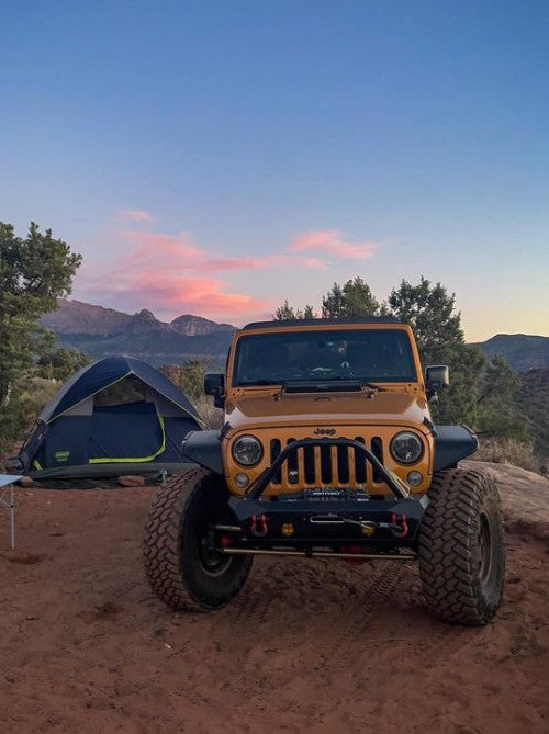 CrawlTek Pyro Stubby Front Winch Bumper | Jeep Wrangler JK