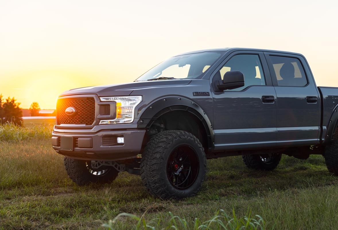 Rough Country (A-F11811-G1) Defender Pocket Fender Flares | G1 Absolute Black | Ford F-150 (15-20)