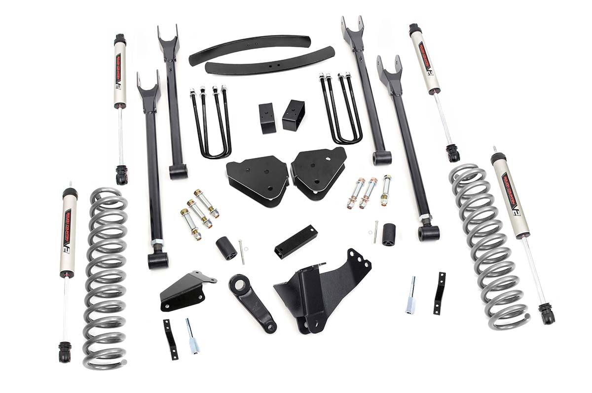 Rough Country (58070) 6 Inch Lift Kit | Diesel | 4 Link | OVLDS | V2 | Ford F-250/F-350 Super Duty (05-07)