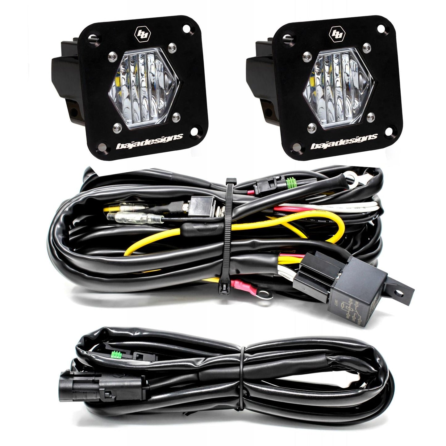 Baja Designs - 387808 - S1 Black Flush Mount LED Light Pod Reverse Kit (Universal)