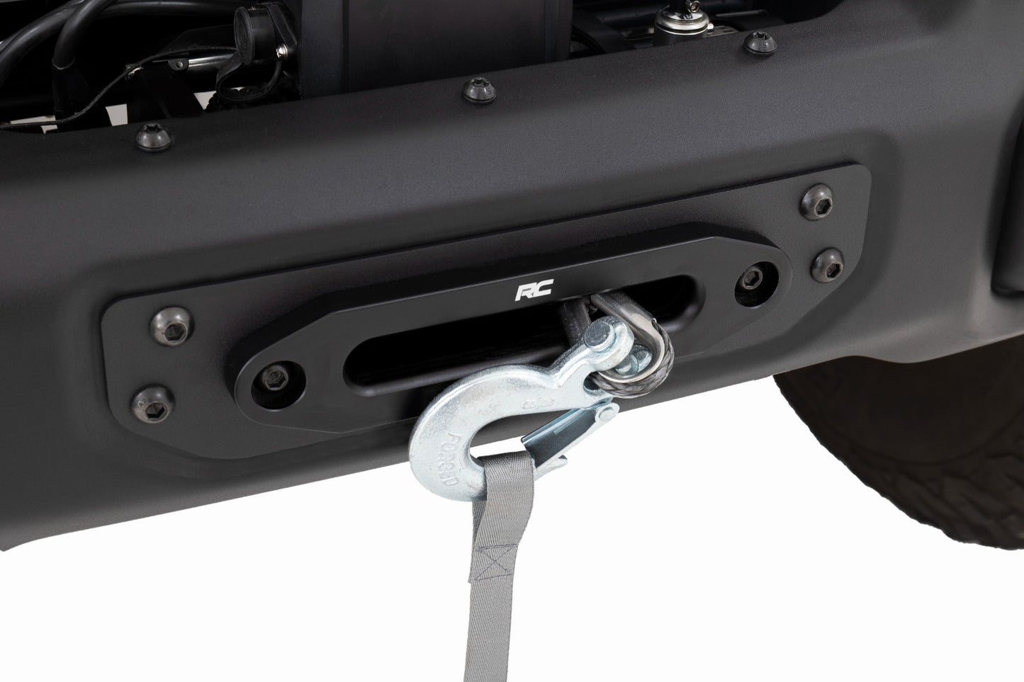Rough Country (10652) Winch Mounting Plate | Modular Steel OE Bumper | Jeep Wrangler JL/Wrangler Unlimited (18-23)