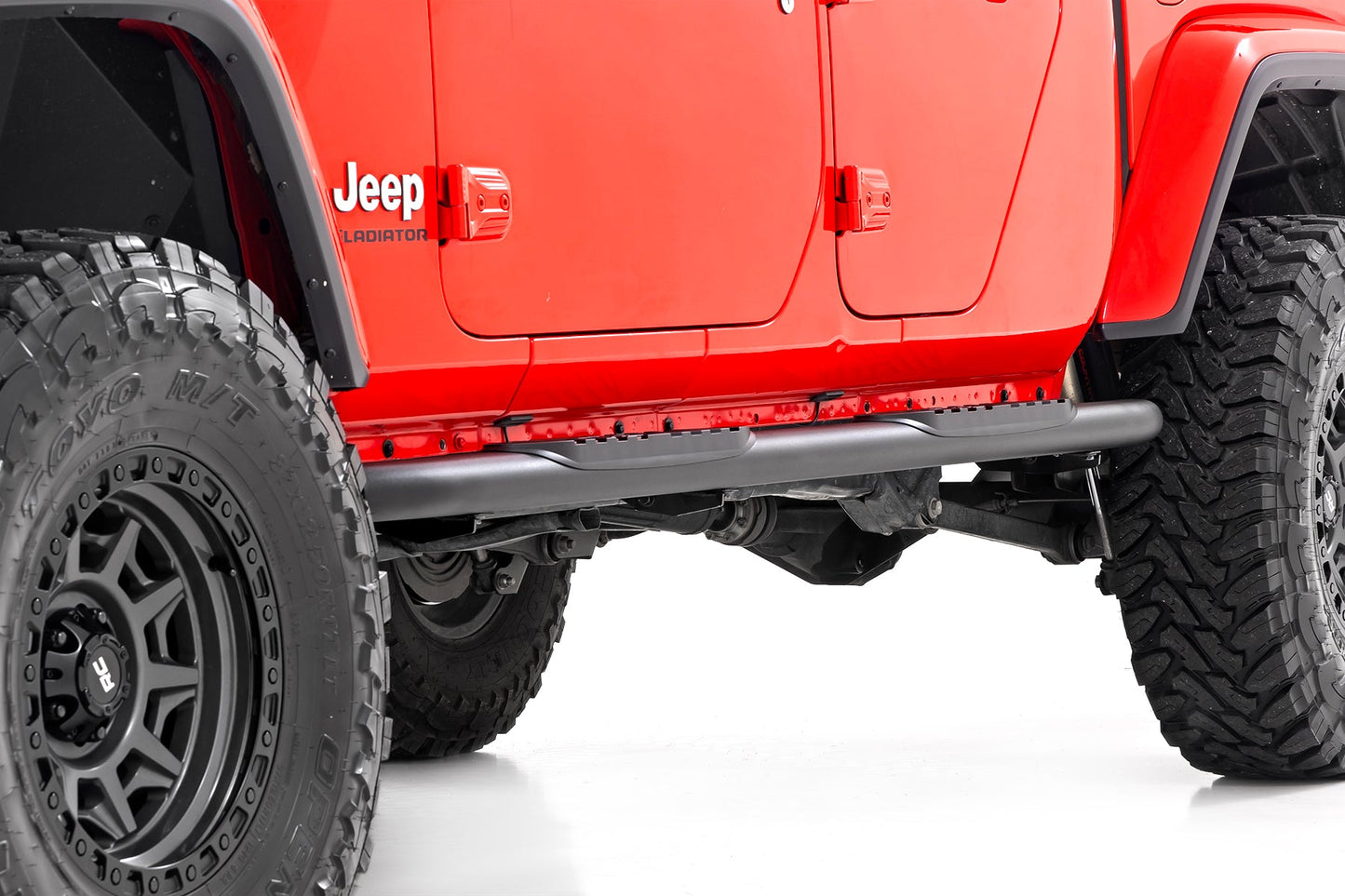 Rough Country (21015) Oval Nerf Steps | Black | Jeep Gladiator JT (20-23)