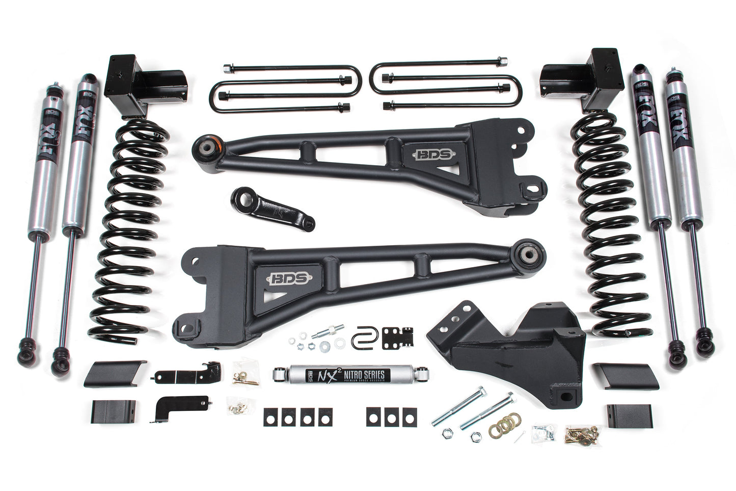 BDS Suspension 4 Inch Lift Kit w/ Radius Arm | Ford F250/F350 Super Duty (17-19) 4WD | Diesel