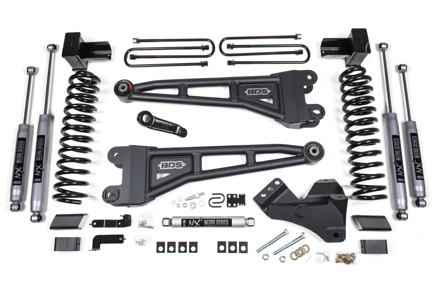 BDS Suspension 4 Inch Lift Kit w/ Radius Arm | Ford F250/F350 Super Duty (17-19) 4WD | Diesel
