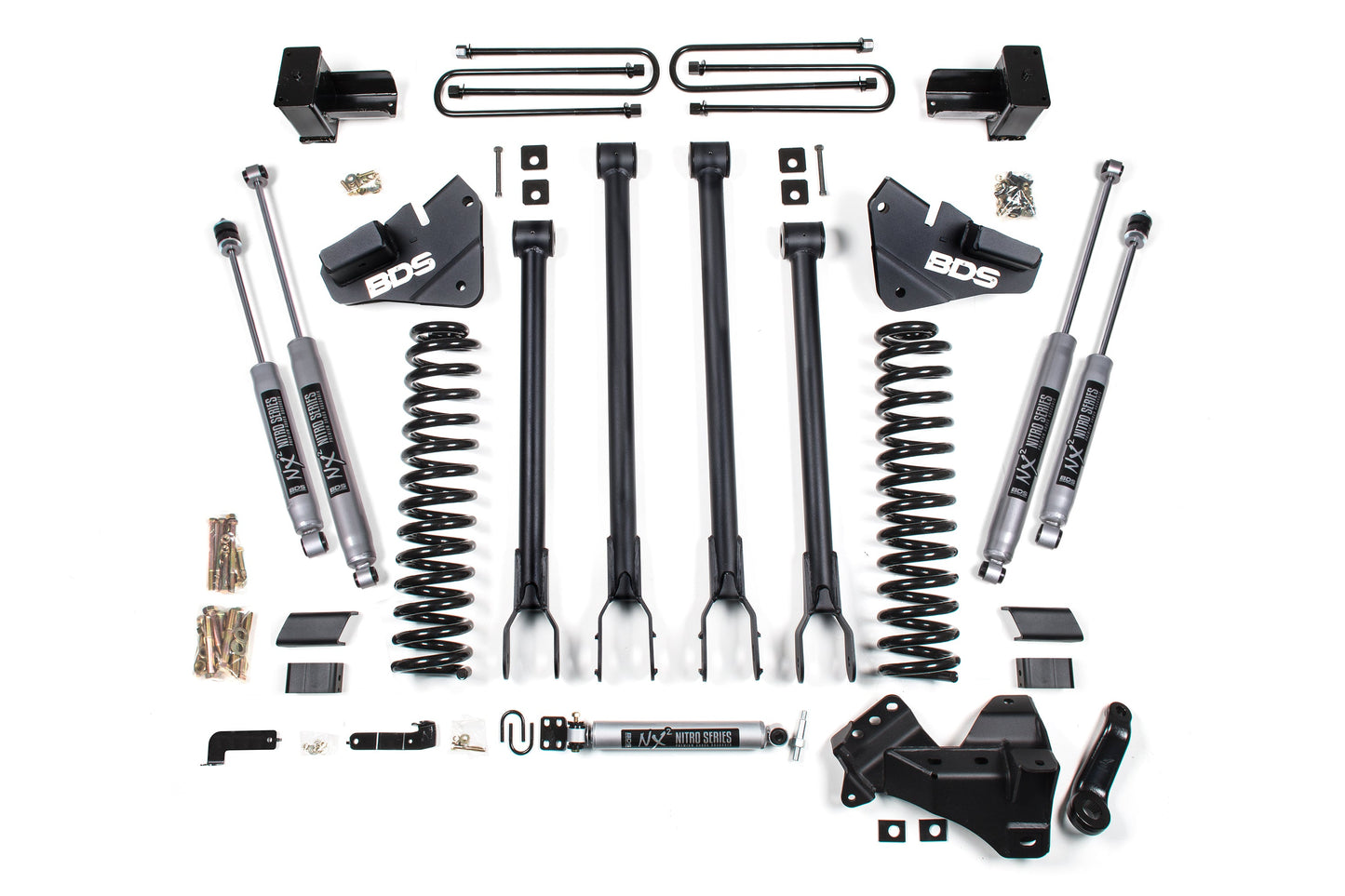 BDS Suspension 4 Inch Lift Kit | 4-Link Conversion | Ford F250 / F350 Super Duty (17-19) 4WD | Gas