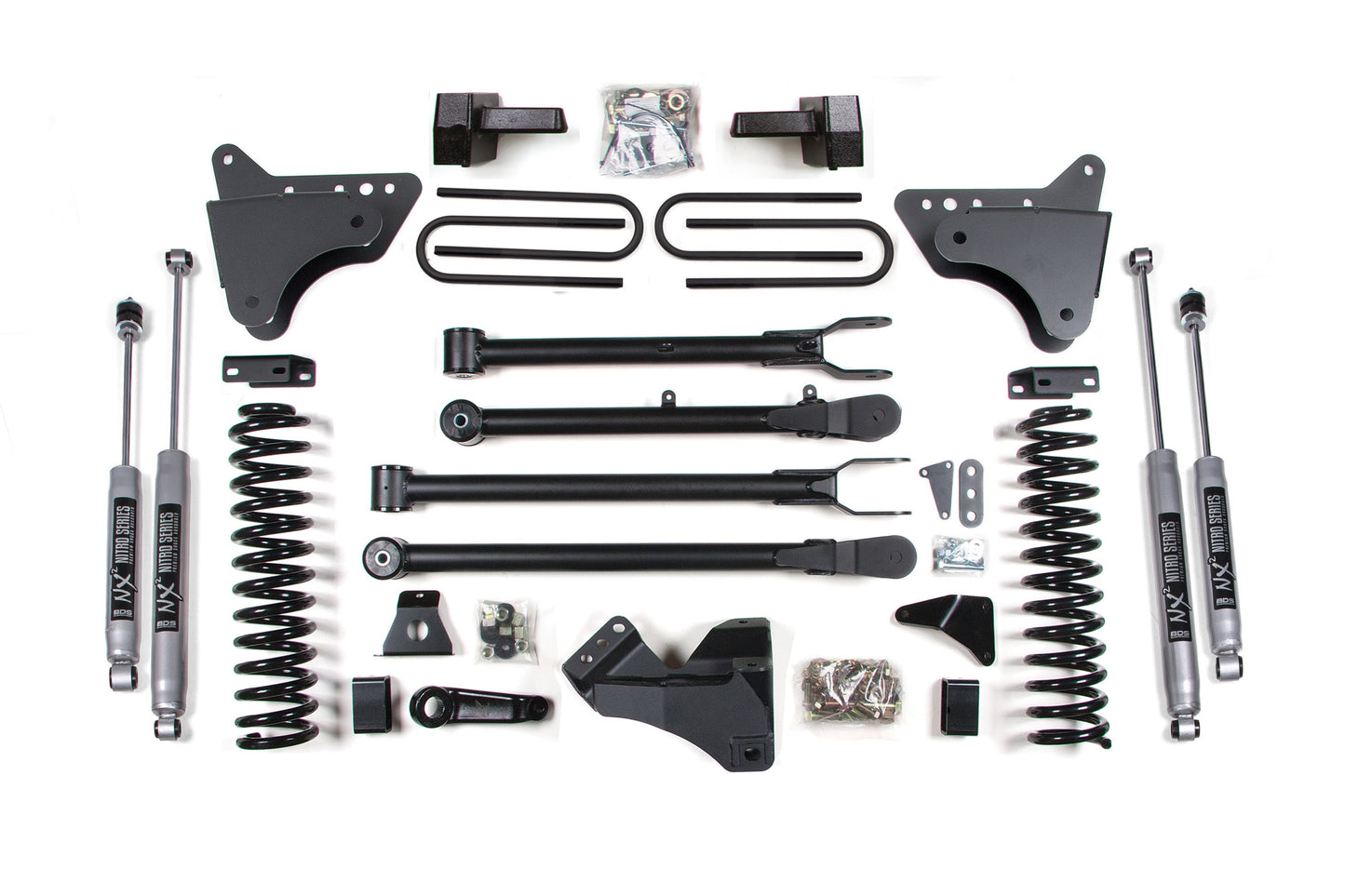 BDS Suspension 6 Inch Lift Kit w/ 4-Link | Ford F250/F350 Super Duty (08-10) 4WD | Gas