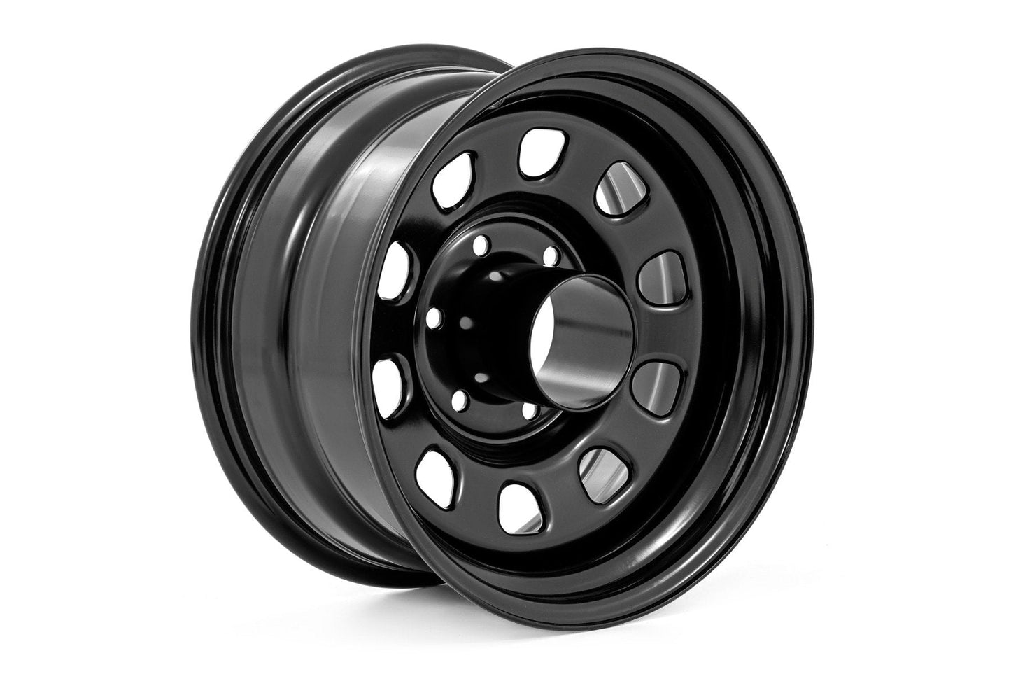 Rough Country (RC158545) Steel Wheel | Black | 15x8 | 5x4.5 | 3.30 Bore | -19