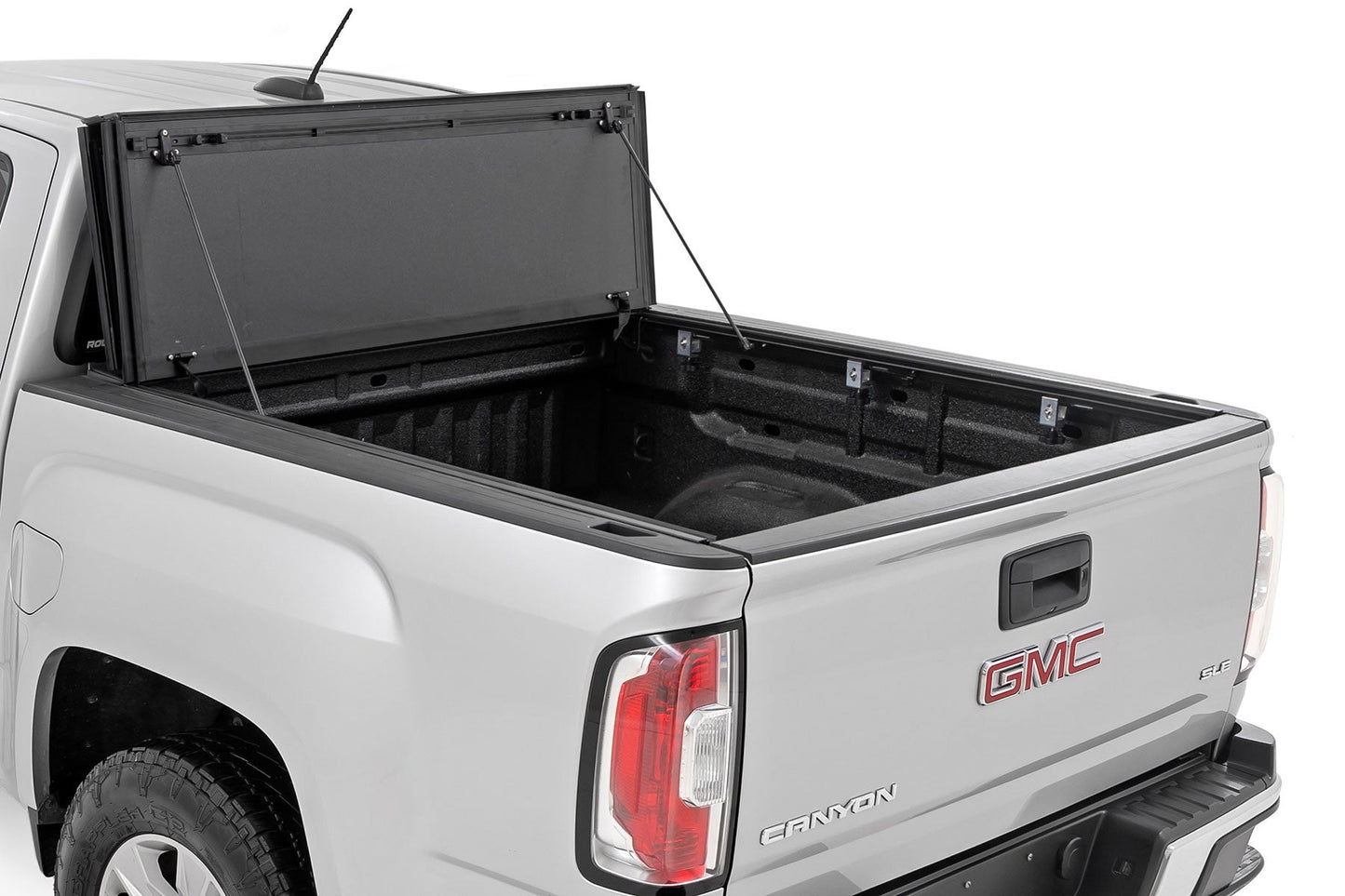 Rough Country (49120500) Hard Tri-Fold Flip Up Bed Cover | 5' Bed | Chevy/GMC Canyon/Colorado (15-24)