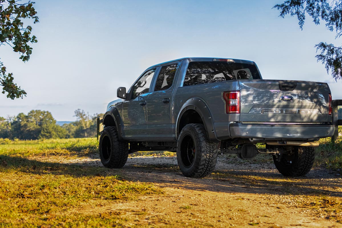 Rough Country (A-F11811-G1) Defender Pocket Fender Flares | G1 Absolute Black | Ford F-150 (15-20)