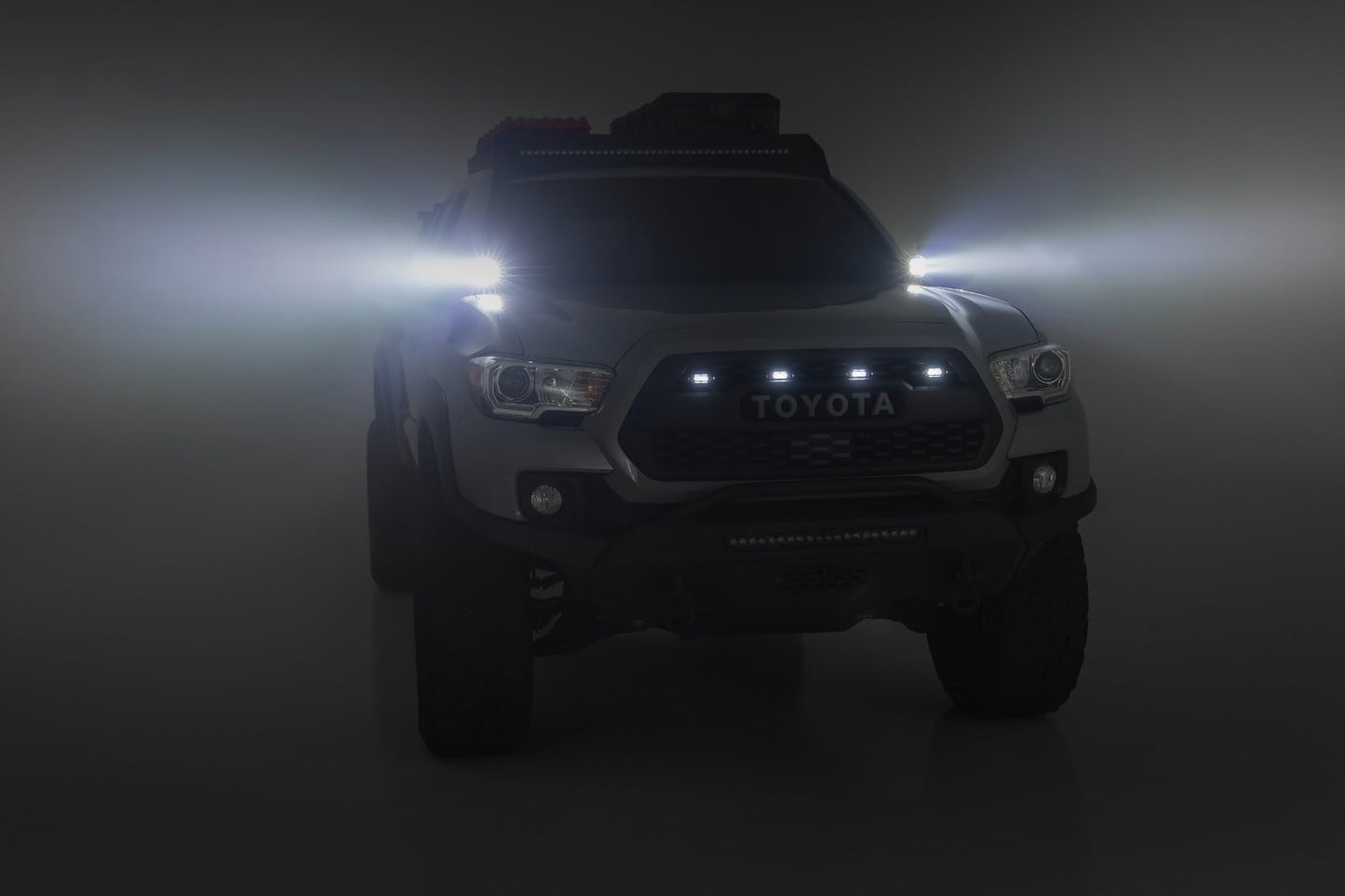 Rough Country (71081) LED Light Kit | Ditch Mount | 2" Black Pair | Flood | Toyota Tacoma (16-23)