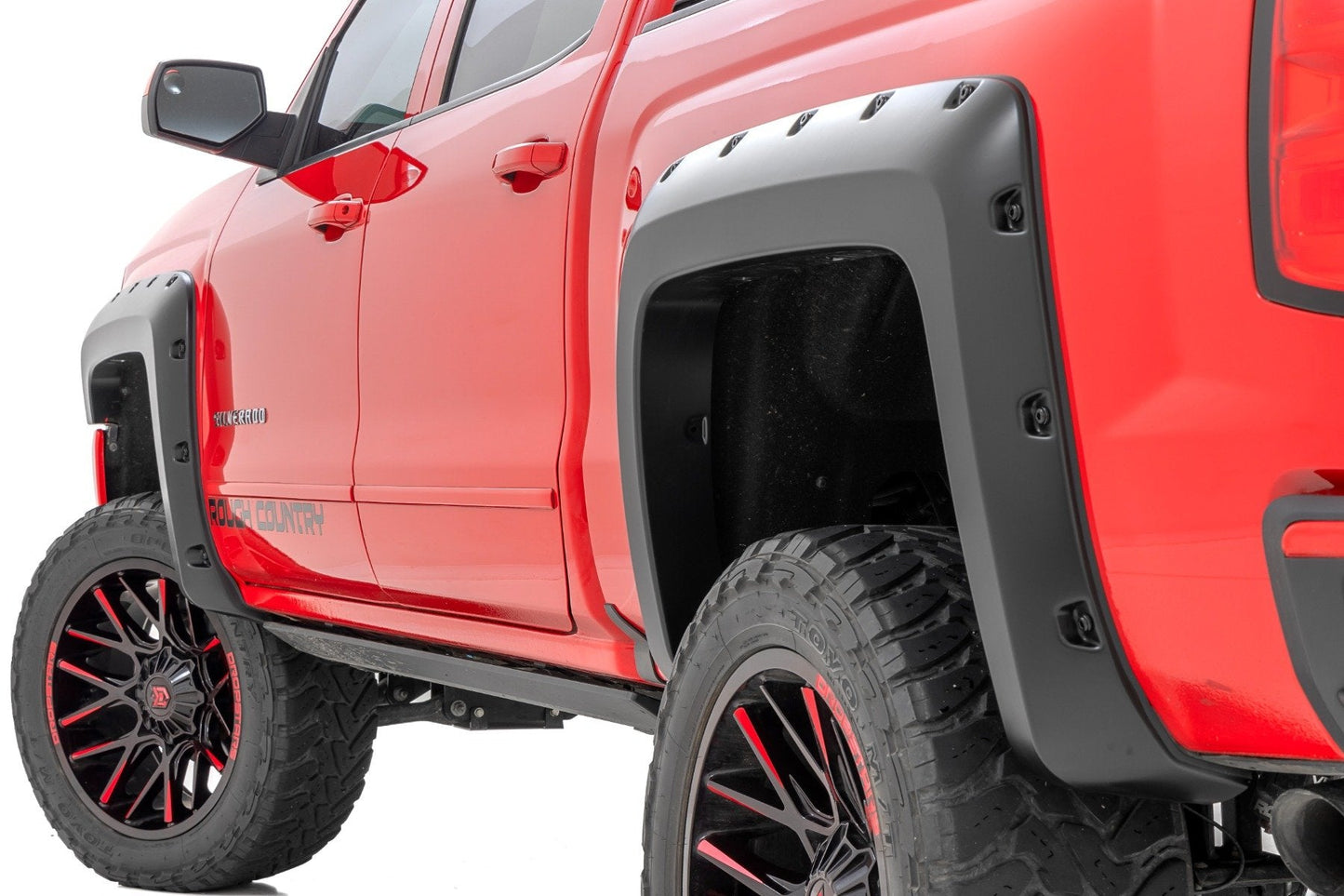 Rough Country (F-C11413A) Pocket Fender Flares | 5'9" Bed | Gas Door | Chevy Silverado 1500 (14-18)