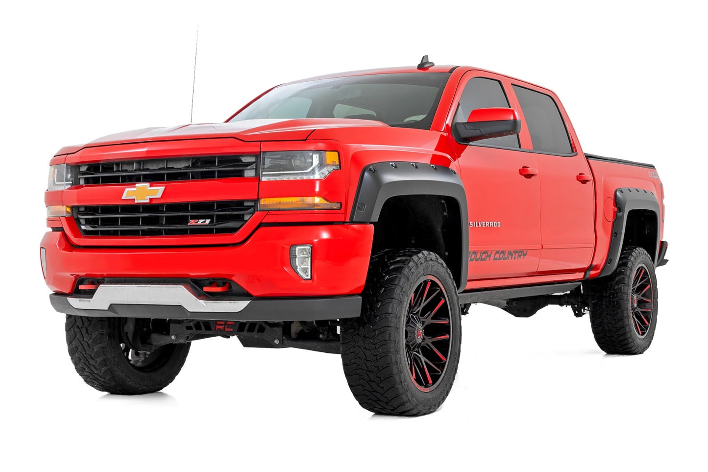 Rough Country (F-C11413A) Pocket Fender Flares | 5'9" Bed | Gas Door | Chevy Silverado 1500 (14-18)