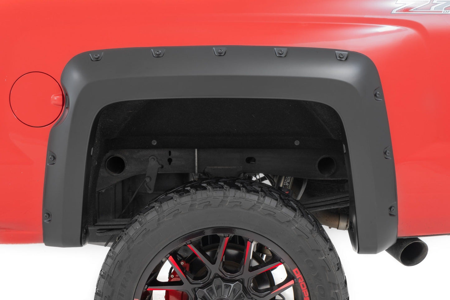 Rough Country (F-C11413A) Pocket Fender Flares | 5'9" Bed | Gas Door | Chevy Silverado 1500 (14-18)