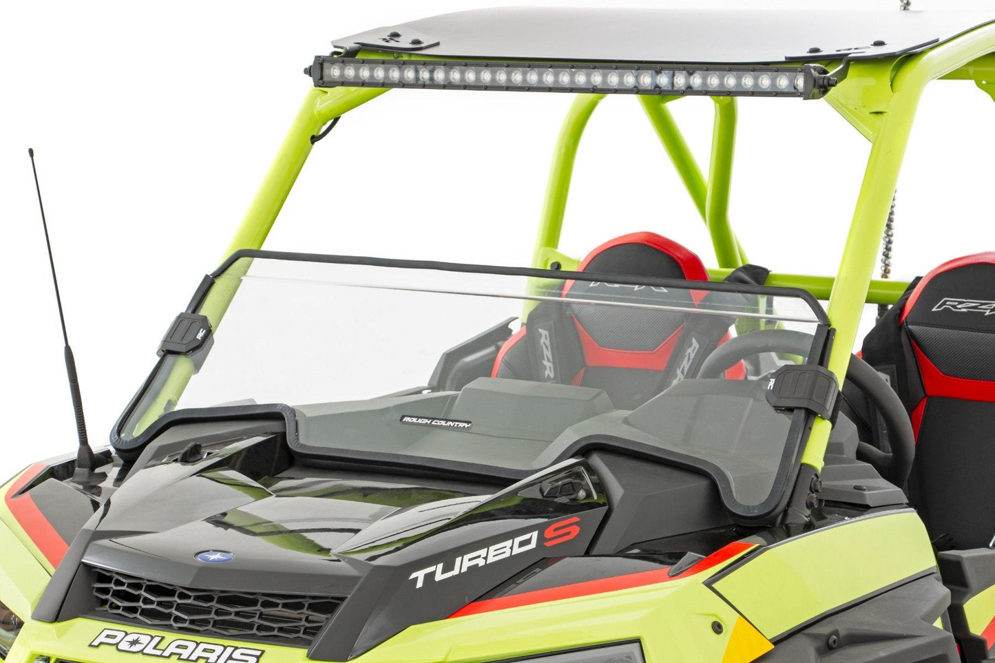 Rough Country (98112111A) Half Windshield | Scratch Resistant | Polaris RZR Turbo S