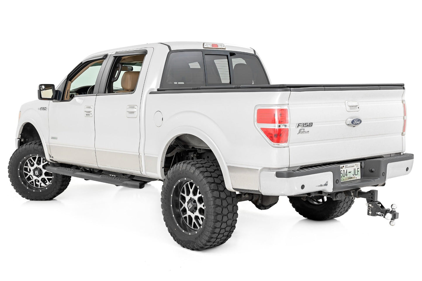 Rough Country (21007) Oval Nerf Step | Crew Cab | Black | Ford F-150 2WD/4WD (2009-2014)