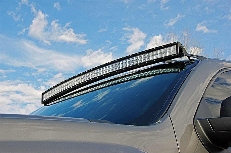 Rough Country (70507) LED Light Mount | Upper Windshield | 50" Curved | Chevy/GMC 1500/1500 SUV/2500HD/3500HD (07-14)