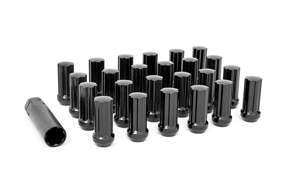 Rough Country (121524BLK) M12 x 1.5 Lug Nut Set of 24 | Black