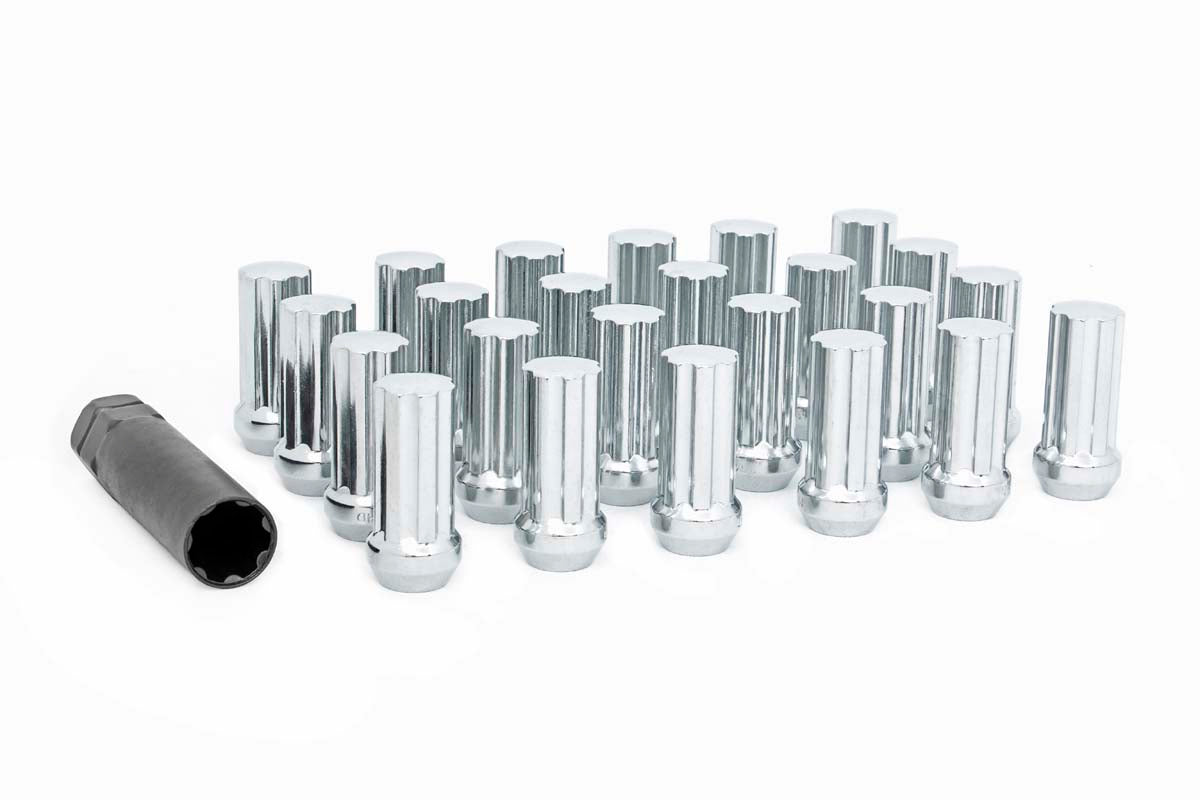 Rough Country (142024CH) M14 x 2.0 Lug Nut Set of 24 | Chrome