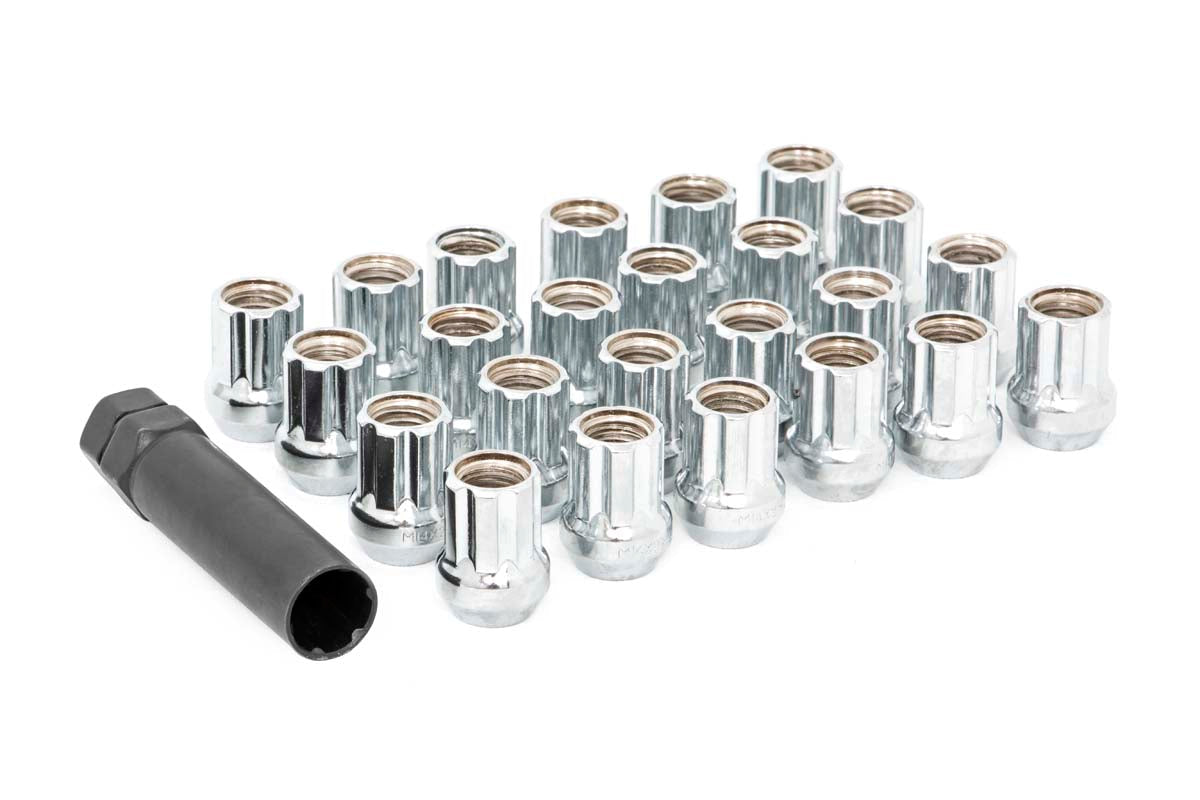 Rough Country (142032CHOE) M14 x 2.0 Lug Nut Set of 32 | Chrome | Open End