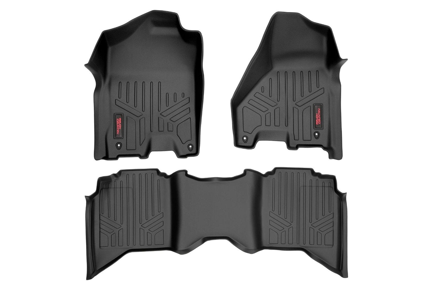 Rough Country (M-31213) Floor Mats | FR & RR | Crew Cab | Ram 1500 2WD/4WD (2012-2018 & Classic)