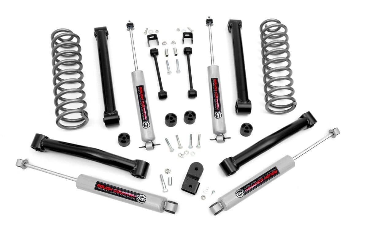 Rough Country (636.20) 3.5 Inch Lift Kit | V-6 Motor | Jeep Grand Cherokee ZJ 4WD (93-98)