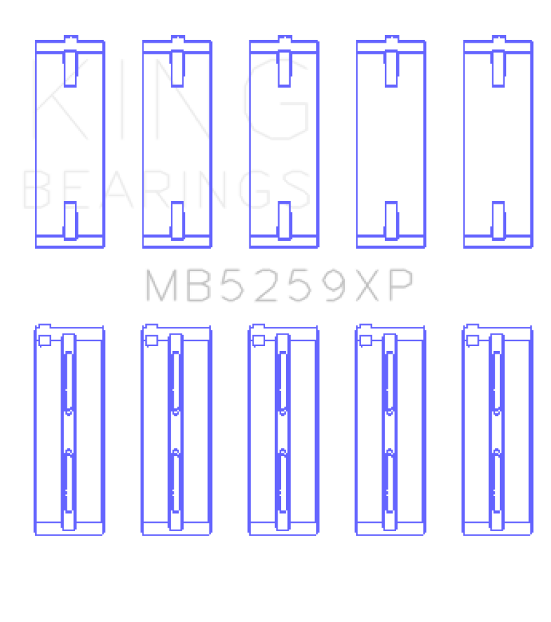 King Acura B18A1/B1/C1/C5 K20A / K24A (Size 0.025mm) Performance Main Bearing Set